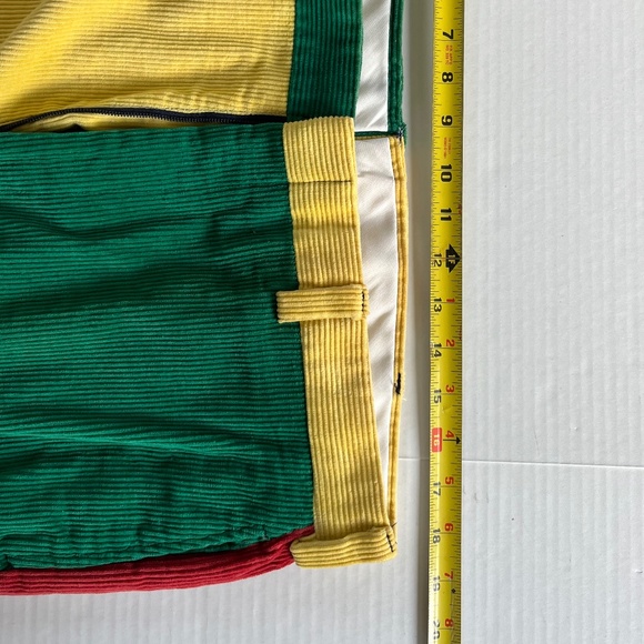 VTG Men Huntington Sz 36 Corduroy 4 Colorblock Pants Preppy Fun Pockets - Picture 7 of 10